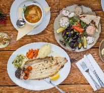 Seafood Chowder, Black Sole & Seafood Platter